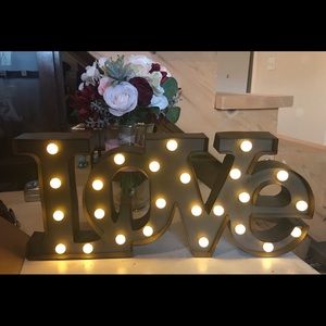 Love marquee sign